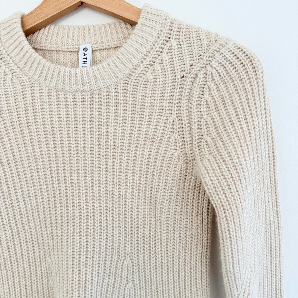Athleta Sierra Crew Neck Wool Blend Pullover Sweater XXS
